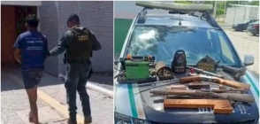 Polícia fecha oficina clandestina de armas de fogo e prende homem em Barbalha, no Ceará
