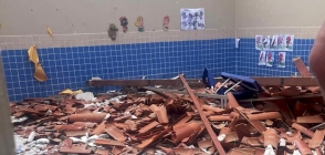 Teto de sala de aula desaba em Mombaça
