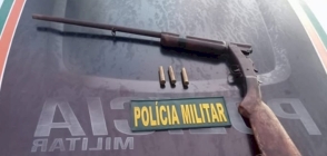 Apreensão de arma e munições em ação policial no Distrito de São José, Solonópole