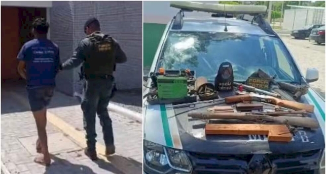 Polícia fecha oficina clandestina de armas de fogo e prende homem em Barbalha, no Ceará